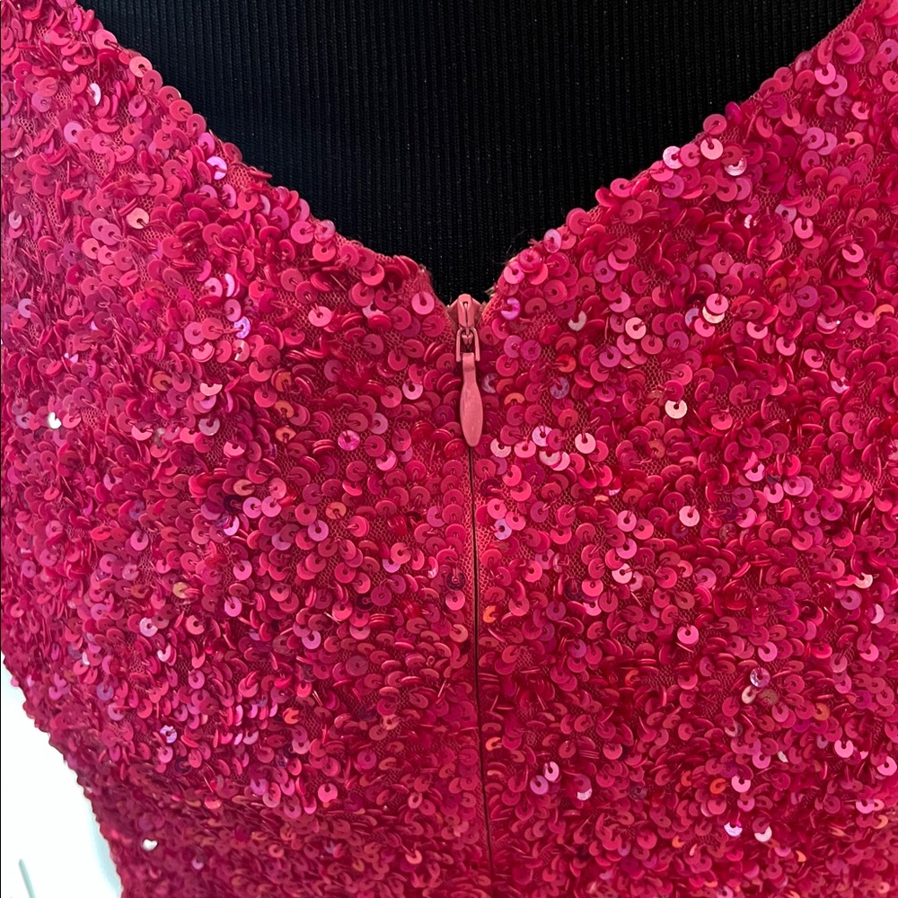 Retrofete OLIVIA SEQUIN MINI DRESS Sunset pink S - Picture 13 of 17